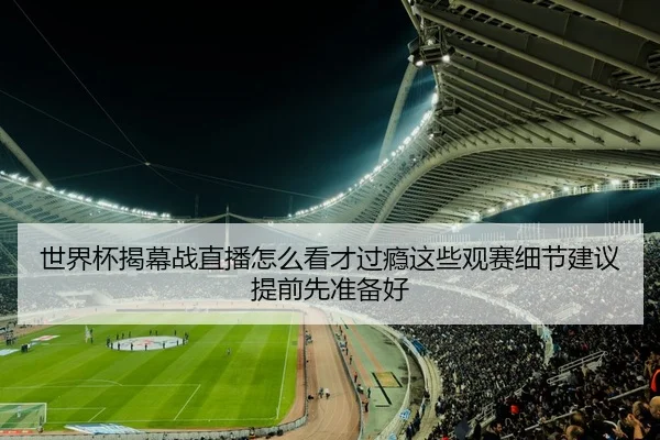 世界杯揭幕战直播怎么看才过瘾这些观赛细节建议提前先准备好